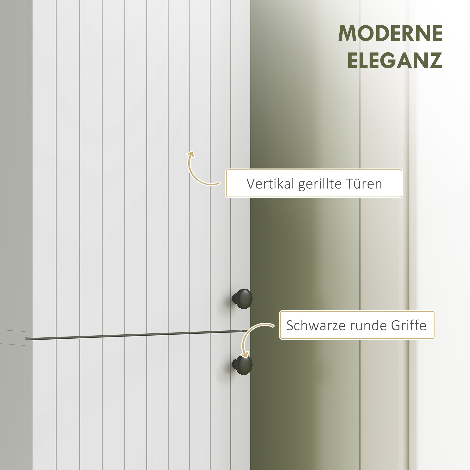 Wandmontierter Badezimmerschrank, lackierte Oberfläche, 6 Regale, MDF, Weiß