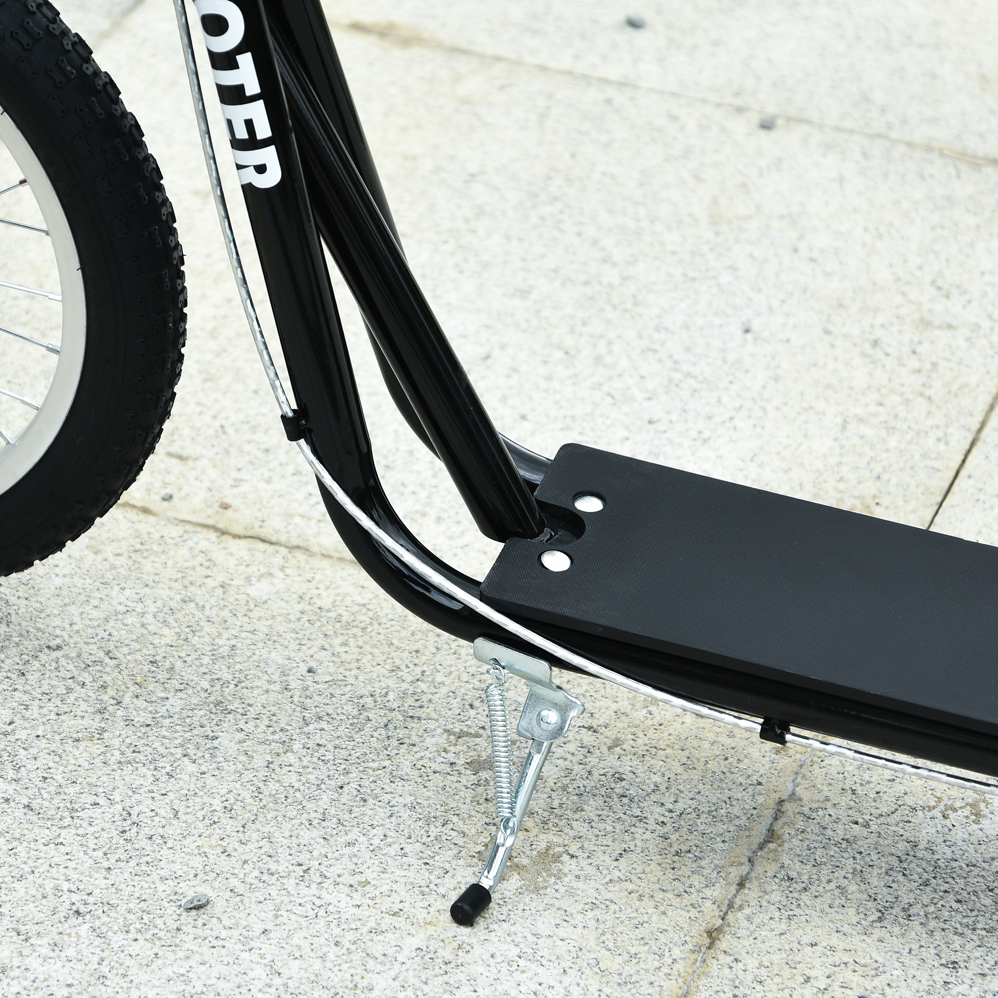 Kinderscooter mit Bremse höhenverstellbar Leichtbau Schwarz