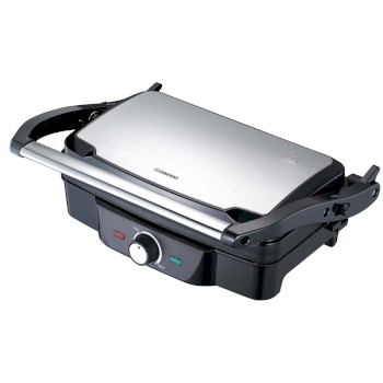 Panini / Tischgrill 1600W schwarz / Gehäuse aus Edelstahl