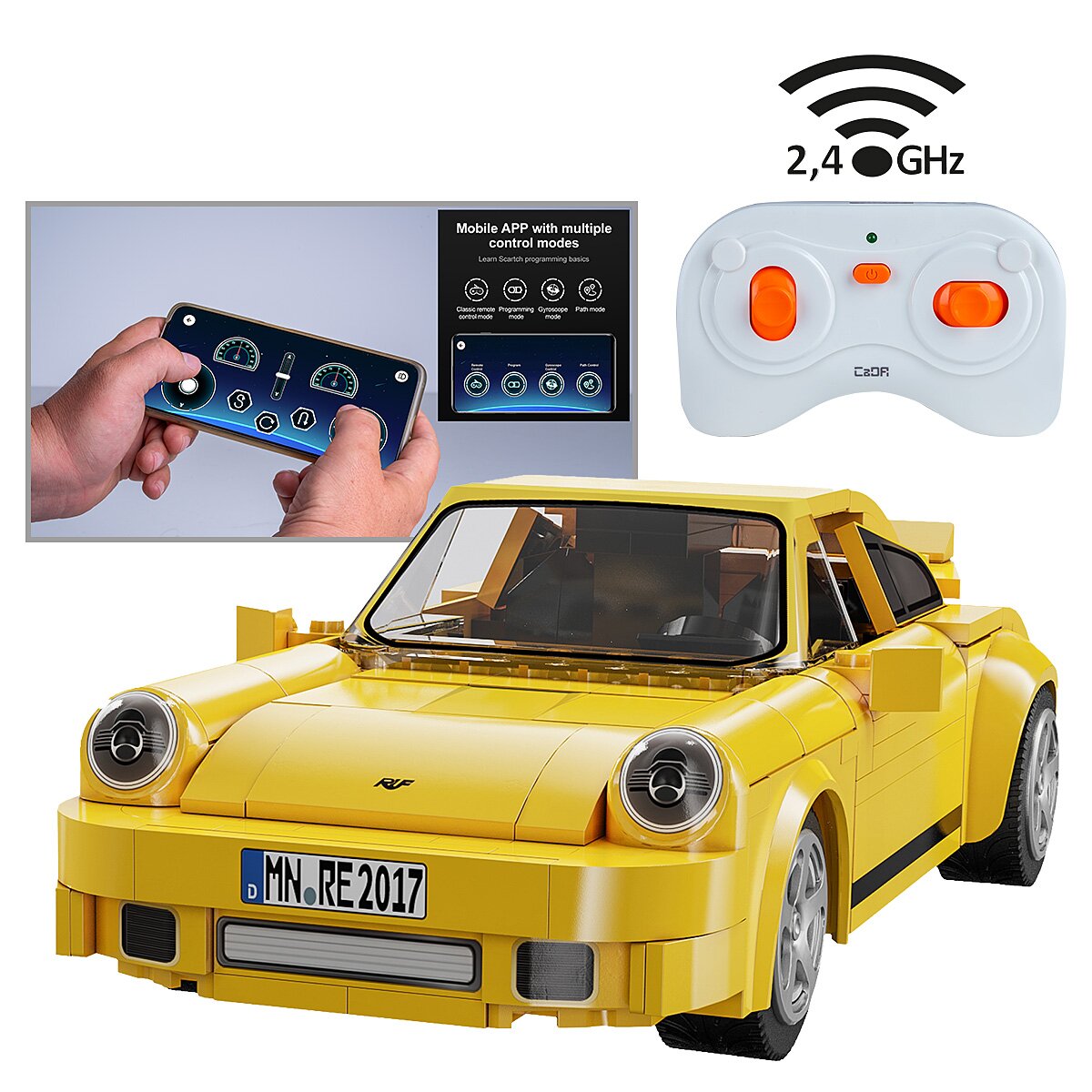 CaDA Set C51079W RUF CTR 2017 Yellowbird 1:20 gelb 2,4GHz Bricks CaDA Set C51079W RUF CTR 2017 Yellowbird 1:20 gelb 2,4GHz Bricks