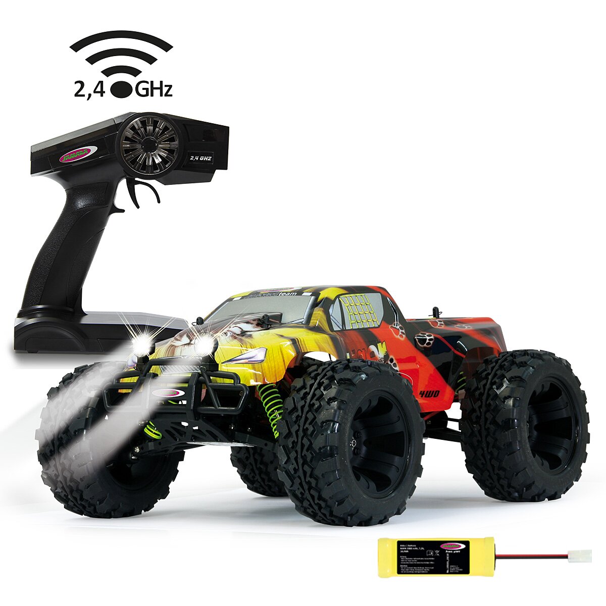 Tiger Monstertruck 4WD 1:10 NiMh 2,4GHz mit LED Tiger Monstertruck 4WD 1:10 NiMh 2,4GHz mit LED