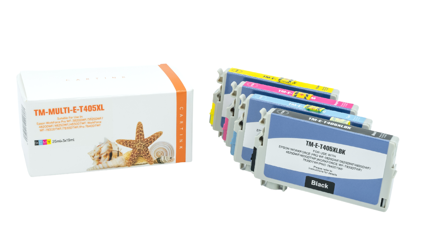 Multipack T405XL alternativ Tinte Epson / C13T05H14/24/34/44010 / BK25ml / CMY19ml Multipack T405XL alternativ Tinte Epson / C13T05H14/24/34/44010 / BK25ml / CMY19ml