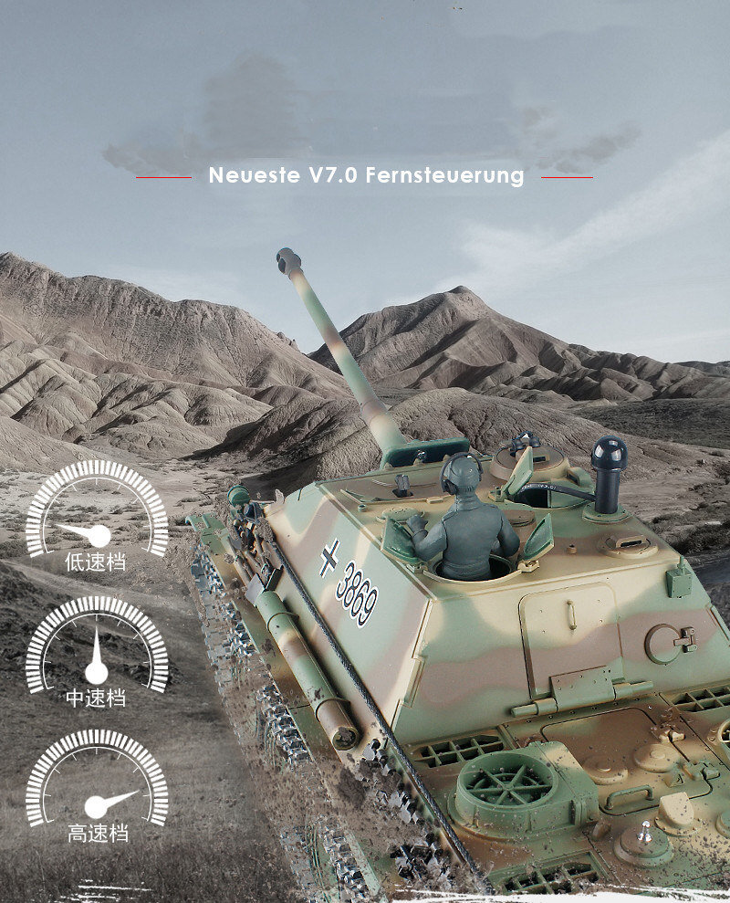 RC Panzer "Jagdpanther" - Metallgetriebe PRO