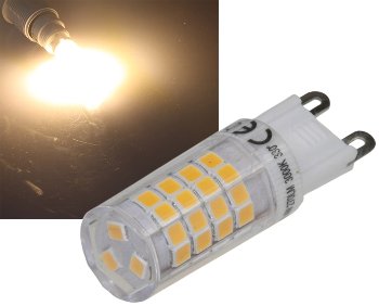 LED Stiftsockel G9, 4W, 330lm - 3000k, 240°, 230V, warmweiß LED Stiftsockel G9, 4W, 330lm - 3000k, 240°, 230V, warmweiß
