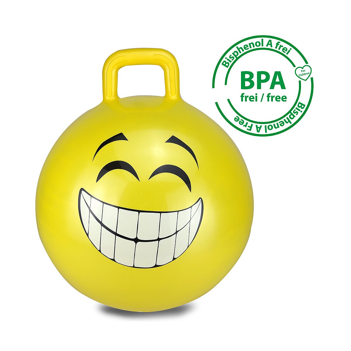 Hüpfball Smile HoppyDoo gelb 450mm mit Pumpe