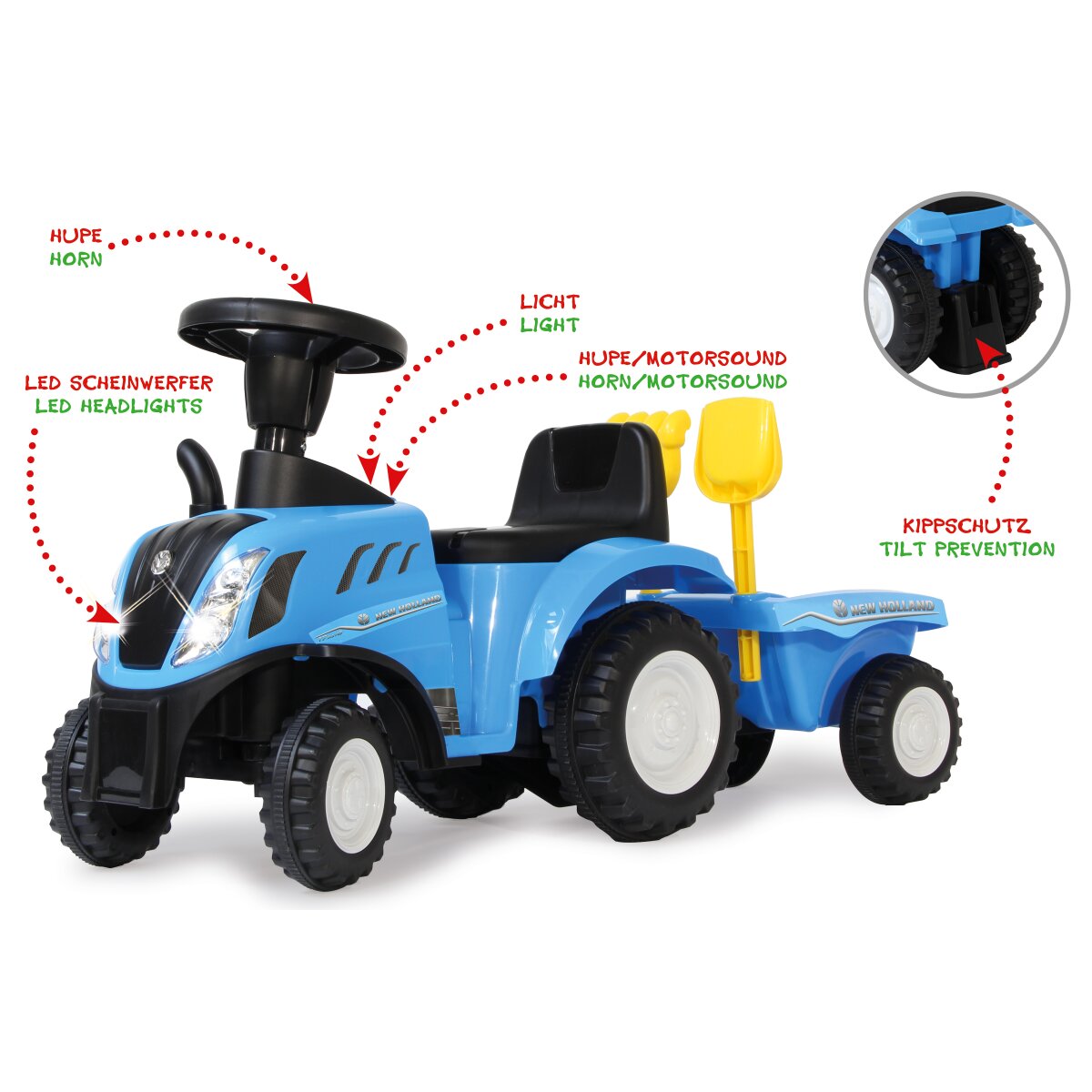 Rutscher New Holland T7 Traktor blau Rutscher New Holland T7 Traktor blau