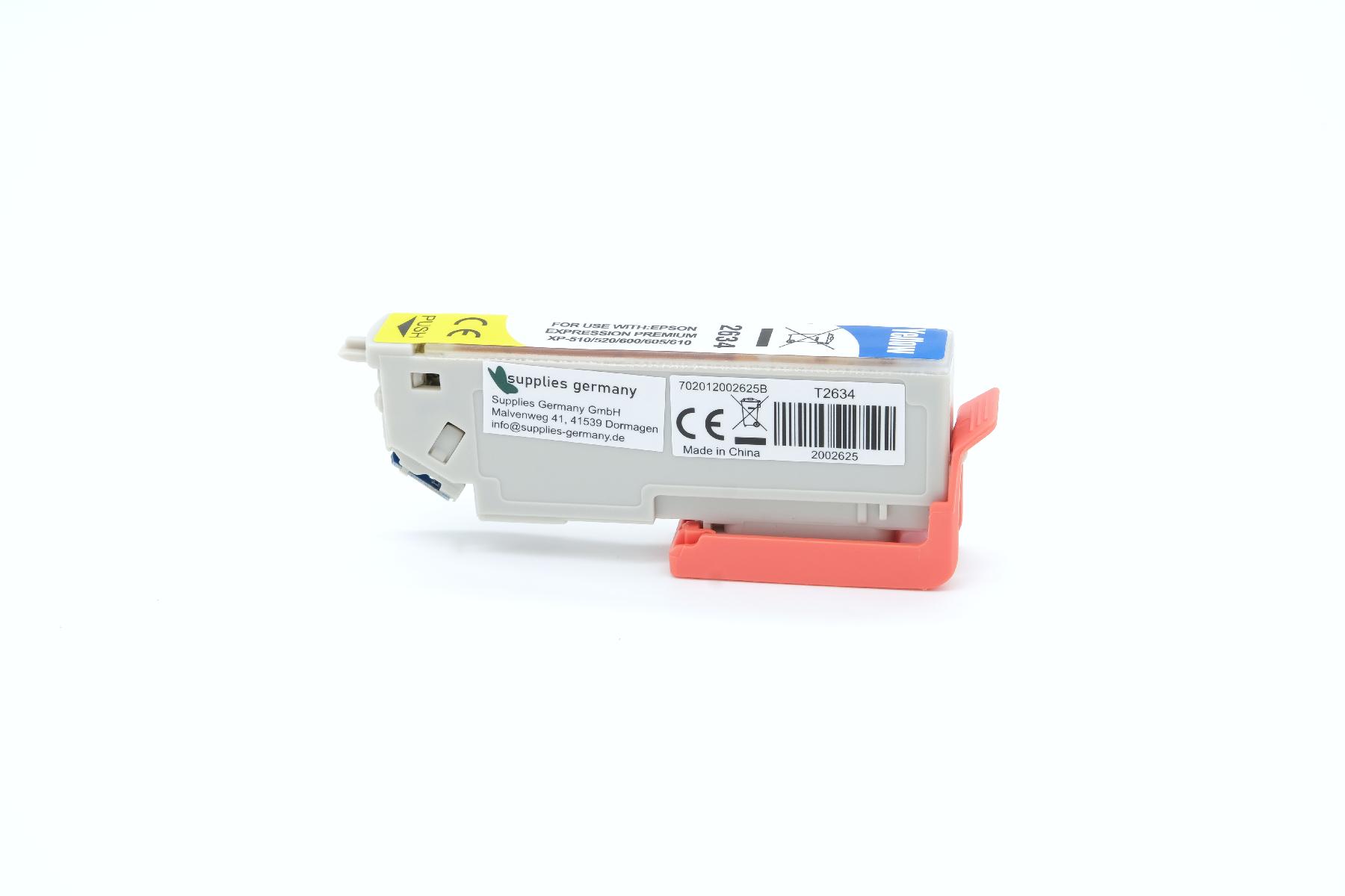 T2634 alternativ Tinte gelb für Epson / C13T26344010 / 10ml