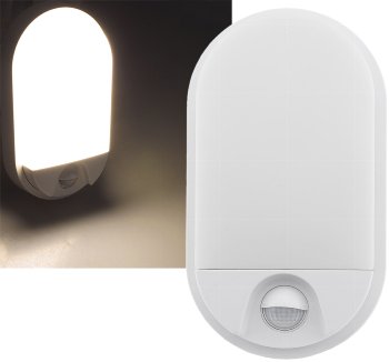LED Wandleuchte "NIAS" IP54, 3000K - 10W, 980lm, 140° Bewegungsmelder LED Wandleuchte "NIAS" IP54, 3000K - 10W, 980lm, 140° Bewegungsmelder