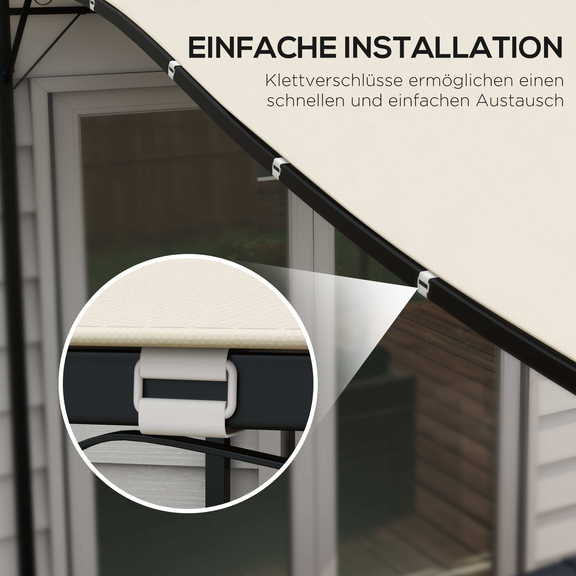 Markisen-Ersatzdach Ersatzdach für Markise, wetterbeständig, 297 cm x 243 cm, Beige