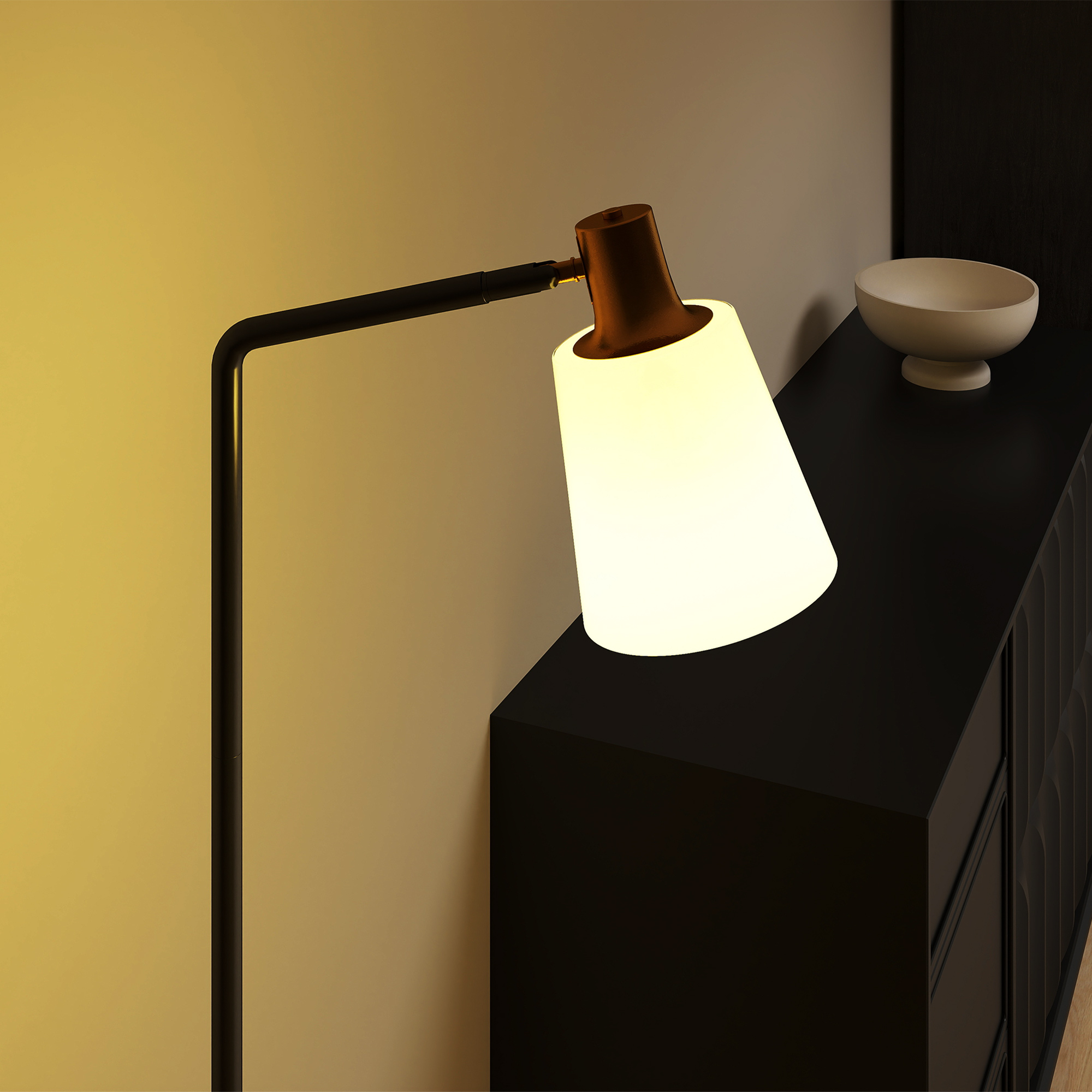 LED Stehlampe Wohnzimmer Stehleuchte mit 350° drehbar Kopf Standleuchte mit 3000K/4000K/6500K Farbtemperaturen Schwarz