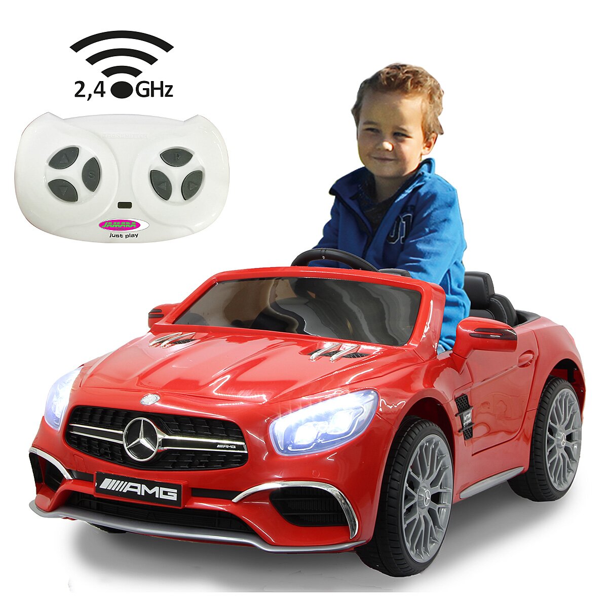 Kinderfahrzeug Mercedes-AMG SL 65 rot 2,4GHz 12V