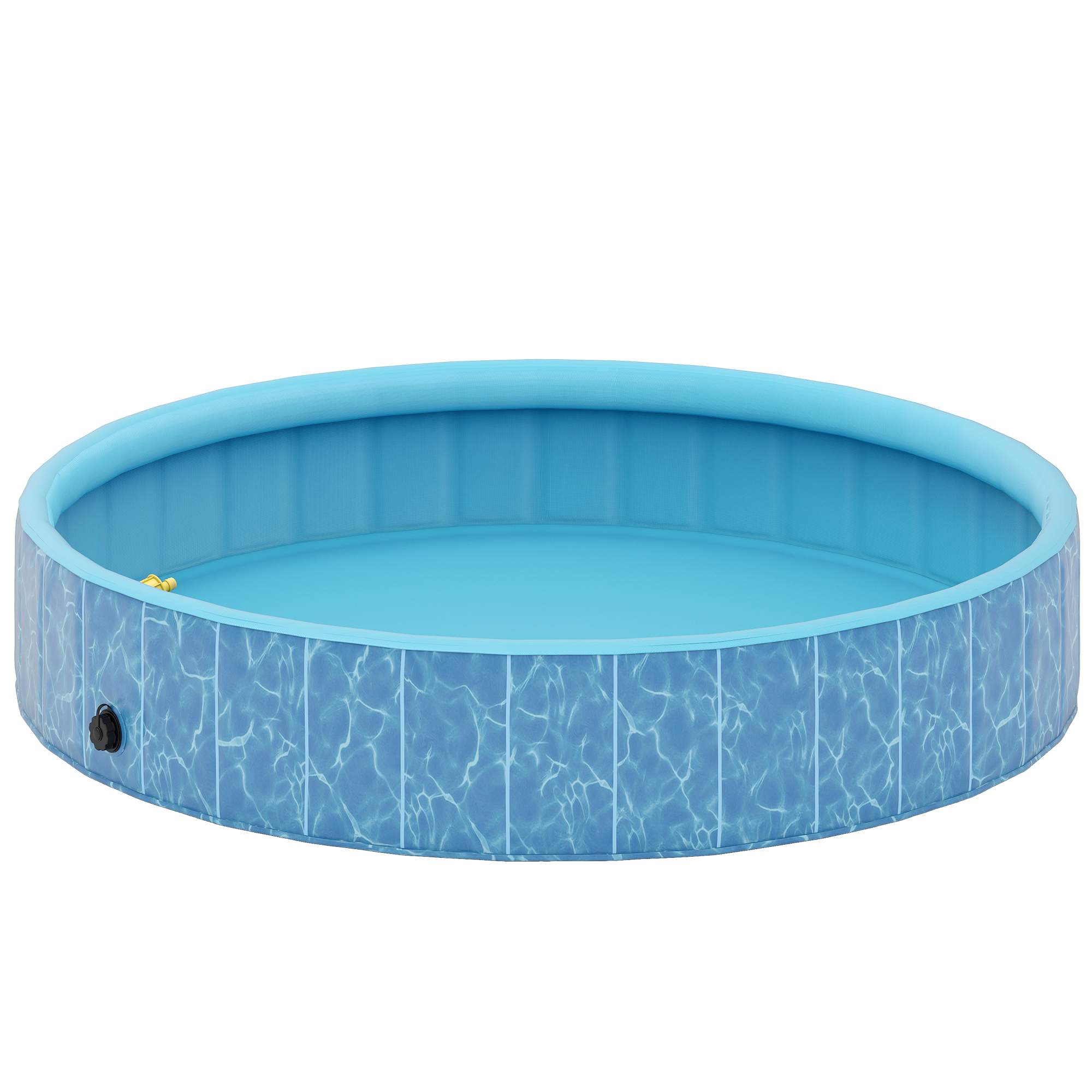 Hundepool Faltbar Planschbecken mit Brunnen- und Wasserpolsterdesign Ø160 x 30 cm Blau