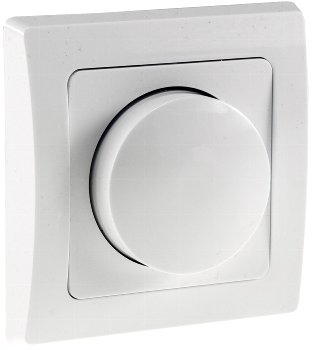 DELPHI Dimmer für elektronische Trafos, 250V~/ 300W, inkl. Rahmen, UP, weiß