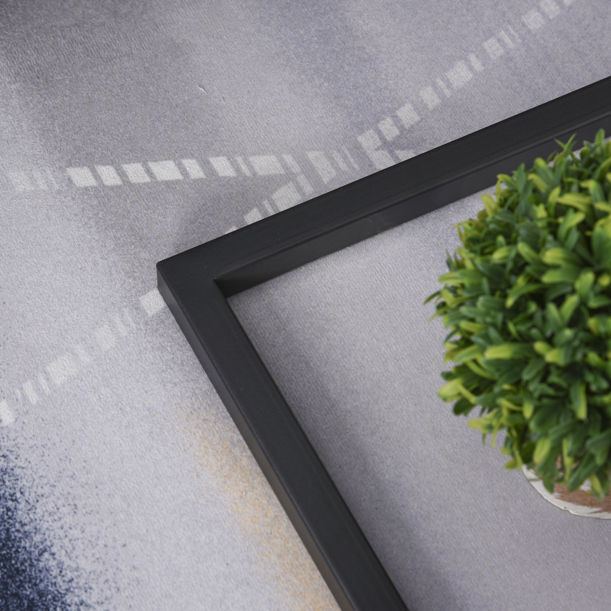 Beistelltisch, C-förmig, platzsparend, Nachttisch/Couchtisch, Marmoroptik, 45 x 30 x 51,5 cm