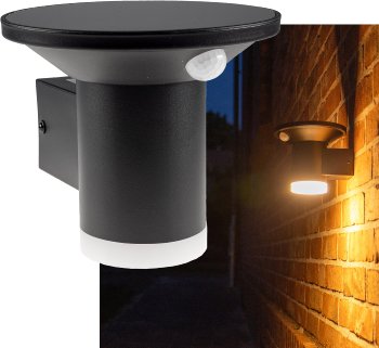 LED Solar Wandleuchte "SWL-AS500" / IP44, warmweiß 3000K, PIR Sensor LED Solar Wandleuchte "SWL-AS500" / IP44, warmweiß 3000K, PIR Sensor