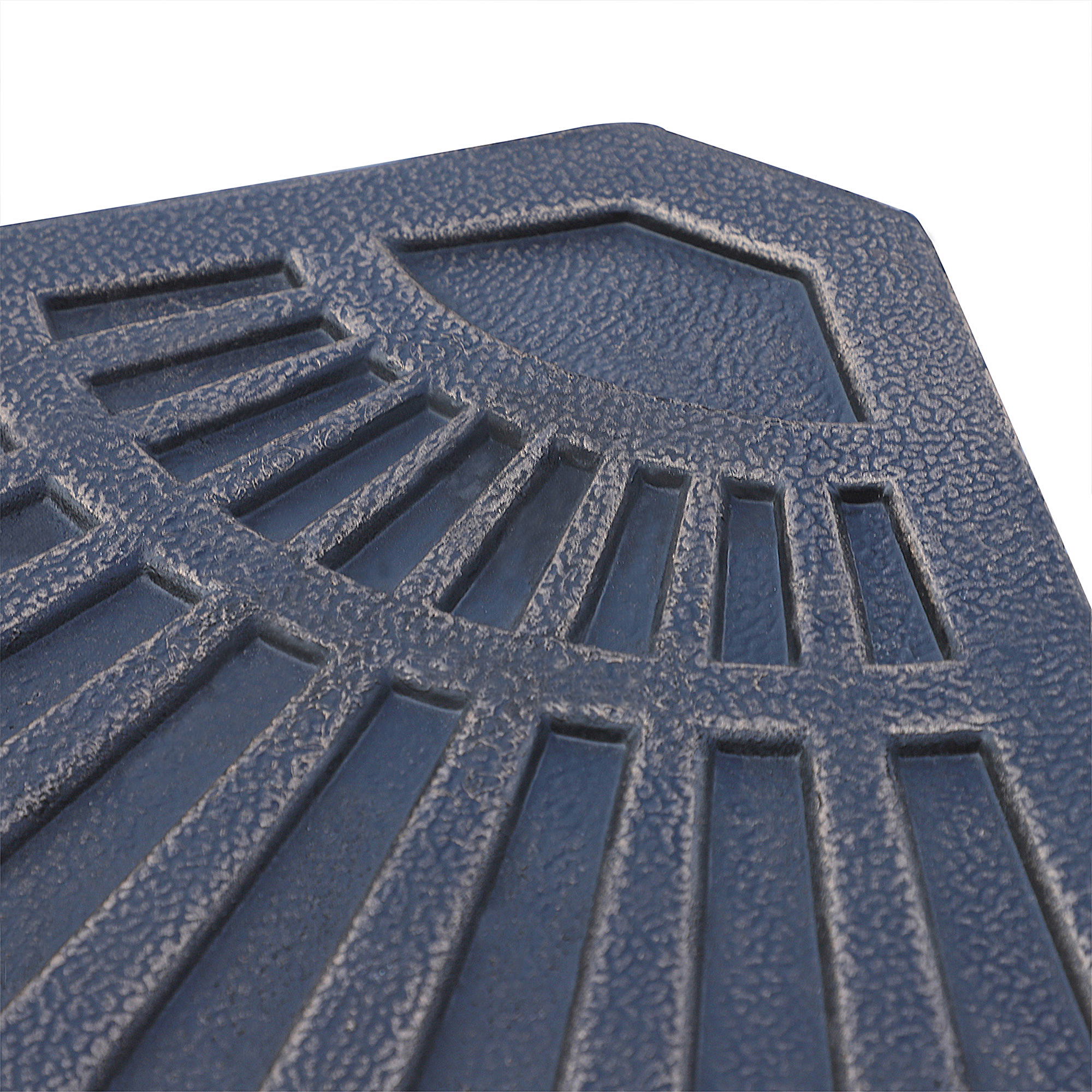 2-tlg, Set Gewichte für Sonnenschirmständer Platten-Schirmständer Sonnenschirmbasis halbrund mit Handgriff Kunstharz + Metall Bronze 66 x 47 x 4,2 cm 30 kg