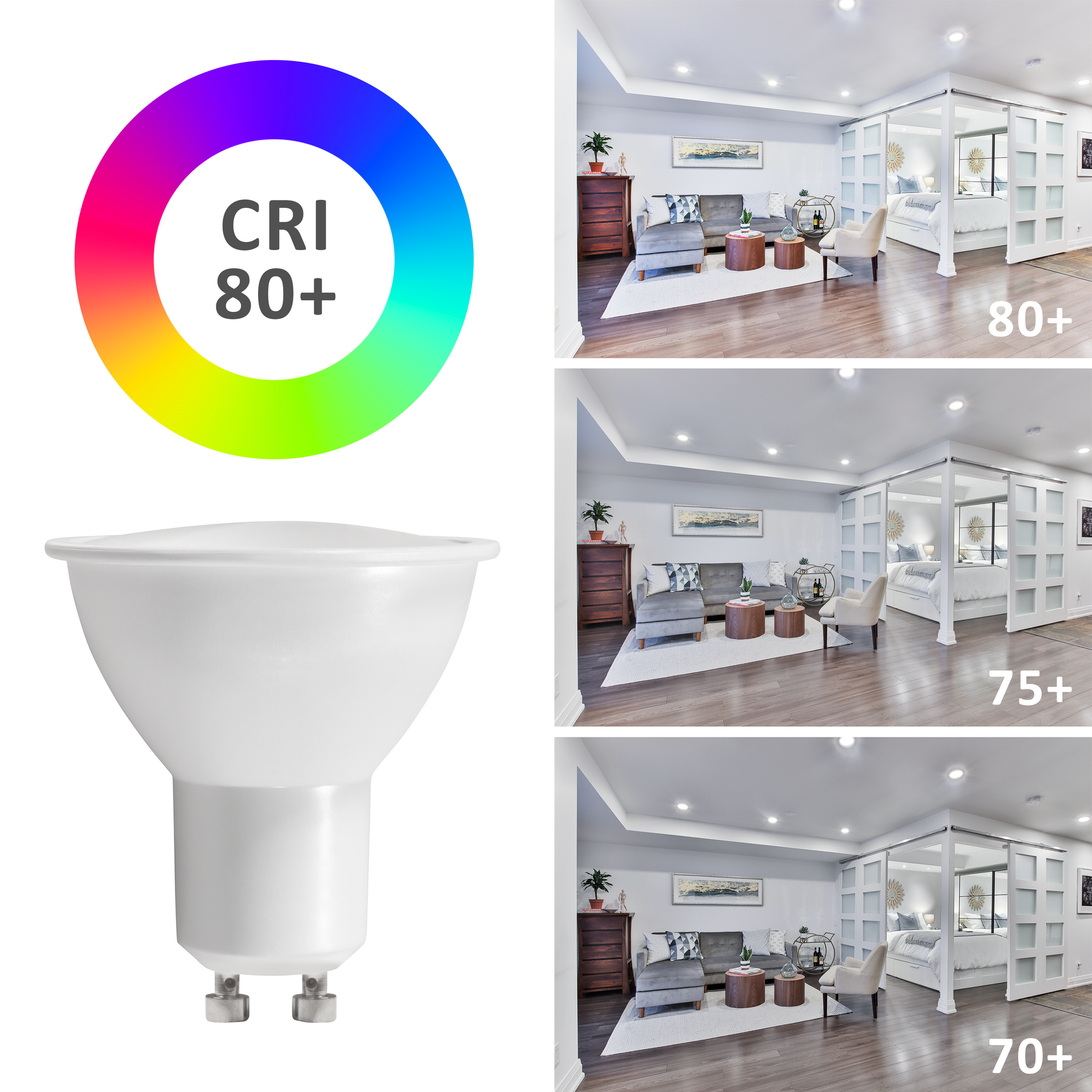 LED-Strahler McShine ''MS-60'' GU10, 6W, 510lm, 3000K, warmweiß