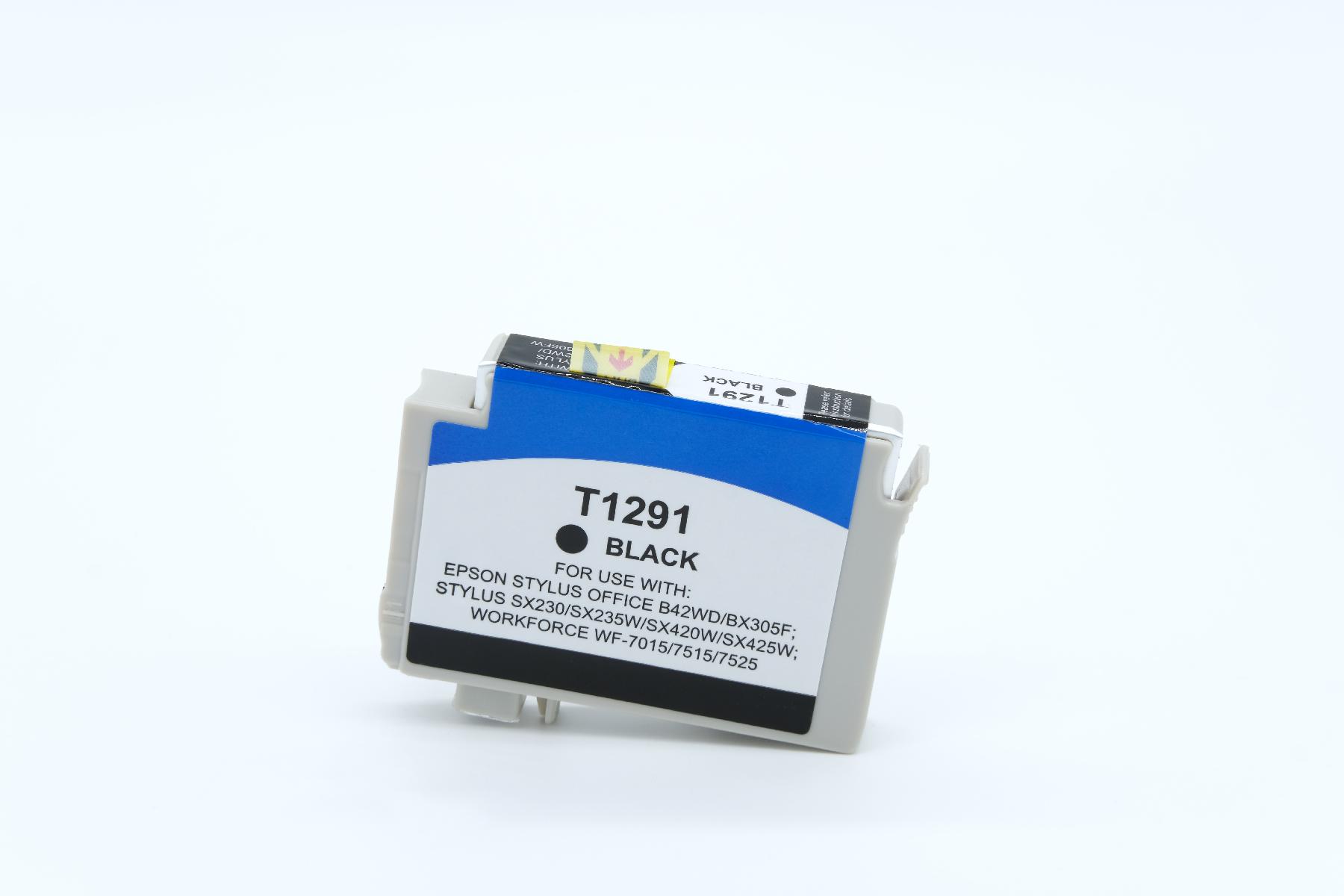 T1291 alternativ Tinte schwarz für Epson / C13T12914010 / 11,2ml