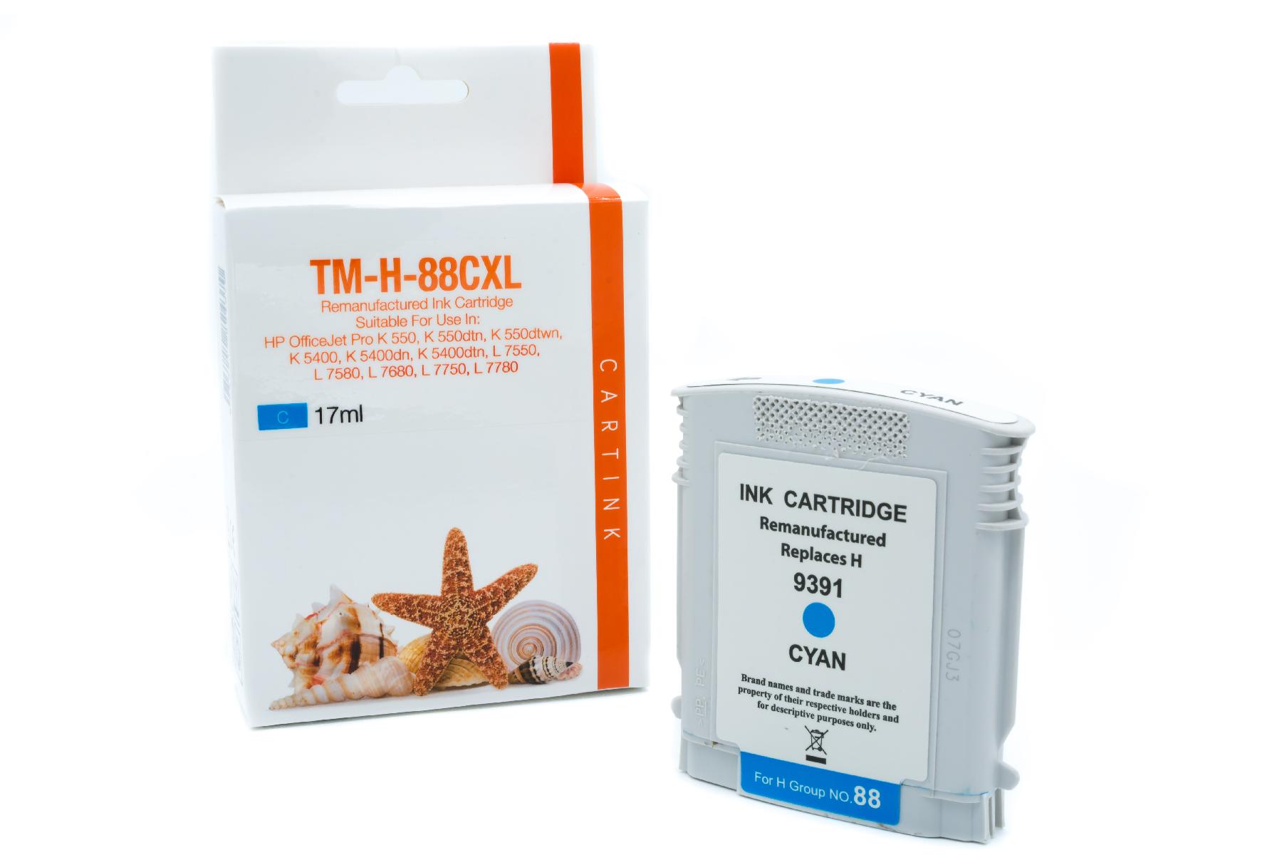 88CXL Refill Tinte cyan für HP / C9391A / 17