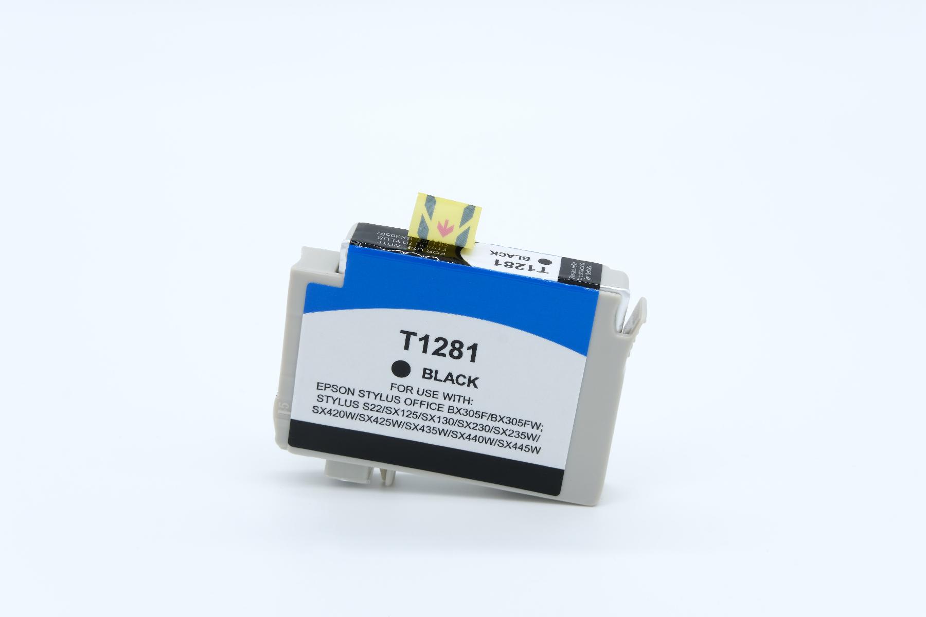 T1281 alternativ Tinte schwarz für Epson / C13T12814010 / 8ml