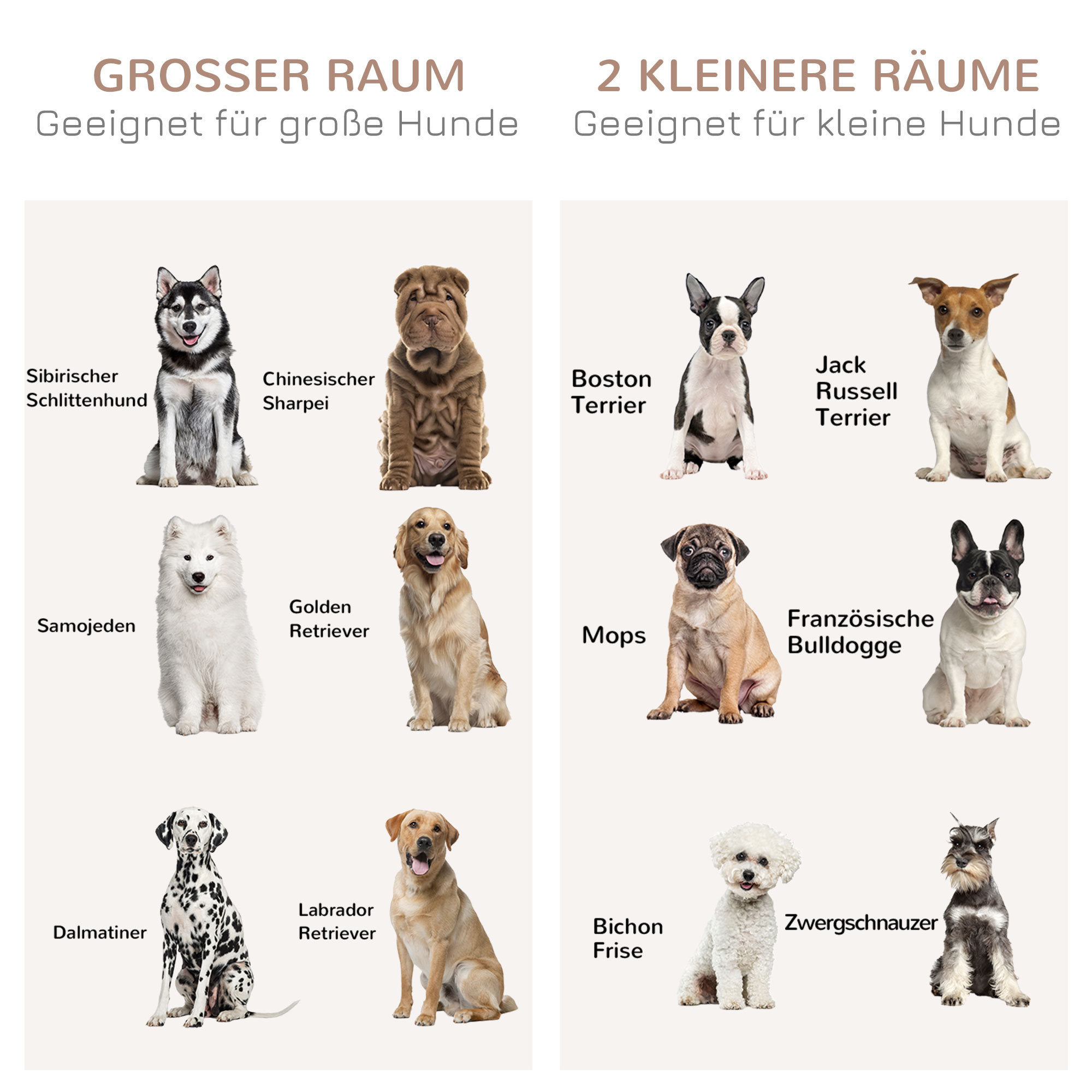 Hundekäfig mit 2 Türen, Hundebox, Transportbox für Hunde, rustikales Design, verriegelbar, Braun