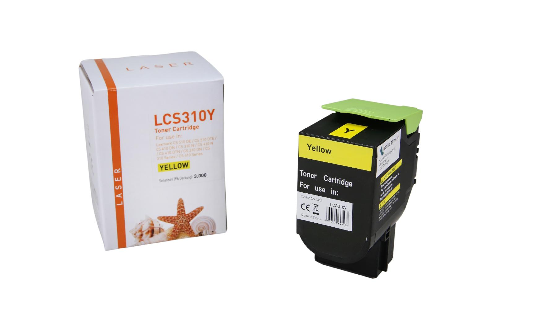 CS310Y alternativ Toner yellow für Lexmark / 70C2HY0 / 3.000 Seiten