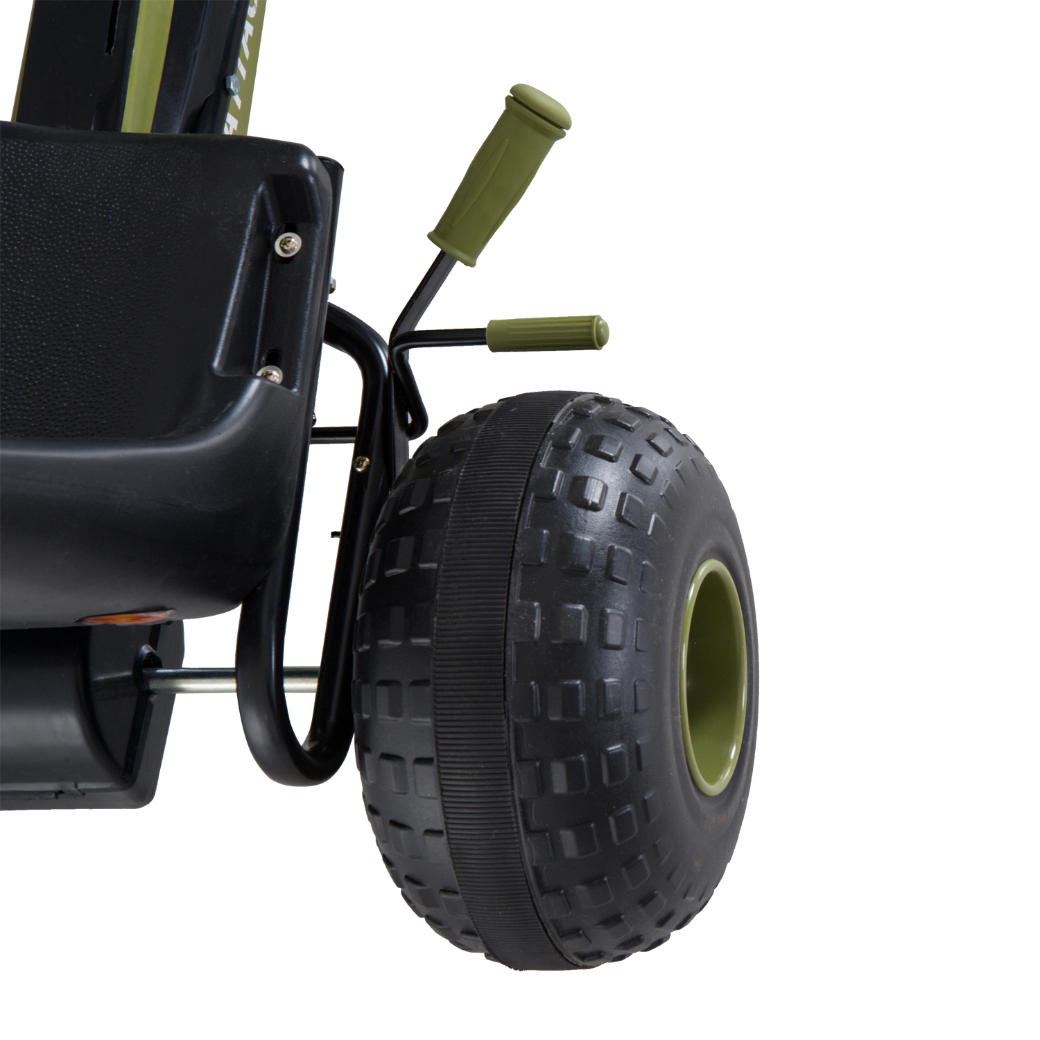 Go Kart Tretauto Tretfahrzeug mit Handbremse, Vor- und Rückwärtsgang, Kinderfahrzeug Kettcar Tretfahrzeug mit Verstellbarem Sitz für Kinder 3-6 Jahren, 99 x 65 x 56cm Grün