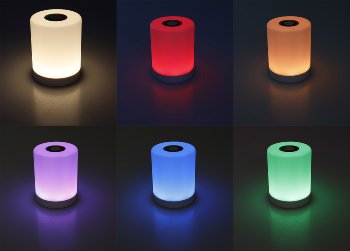 LED Akku-Tischleuchte mit Touch-Funktion, Höhe 113mm, Warmweiß + RGB