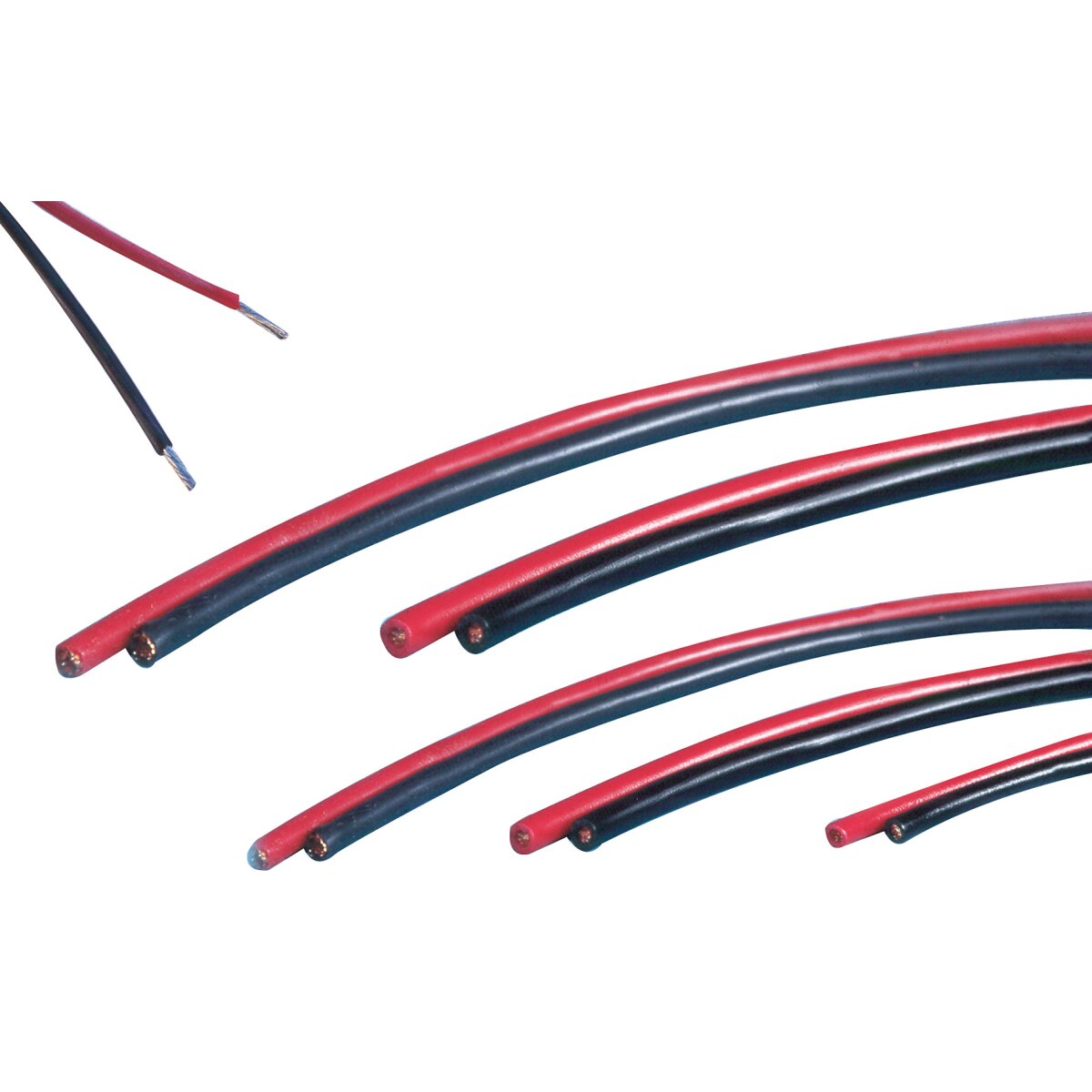 Kabel Silikon 2,5 mm² schwarz 10 m Kabel Silikon 0,75 mm² schwarz 100 m