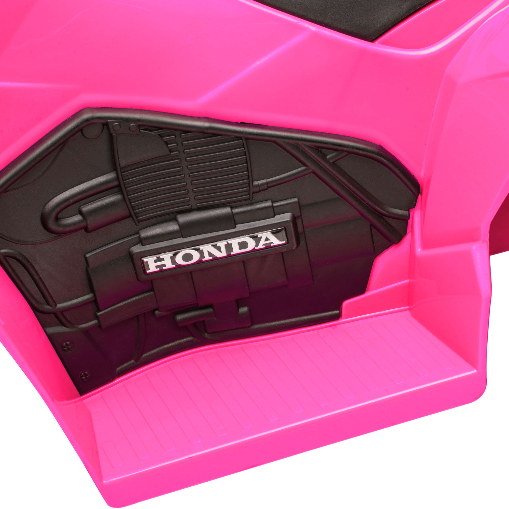 Elektro-Kinderquad, LED-Licht, Hupe, breite Reifen, bequemer Sitz, rutschfeste Griffe, Rosa