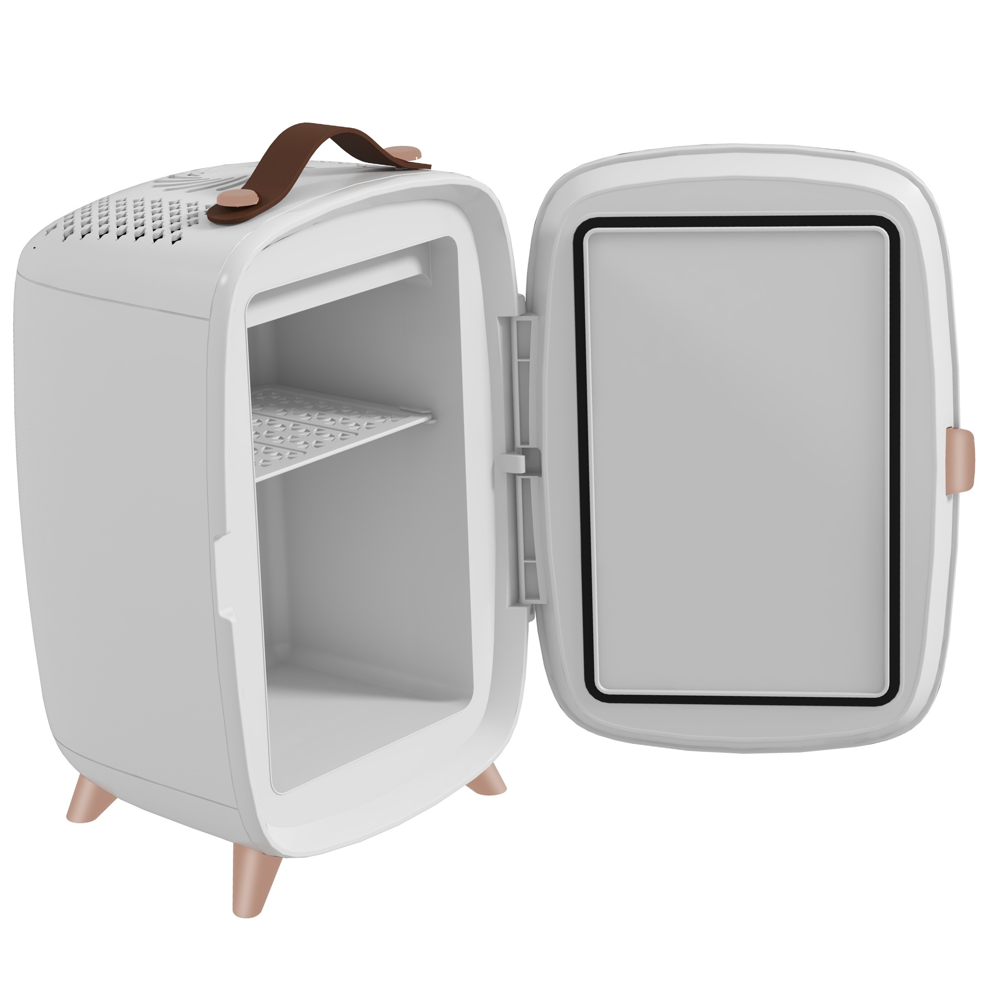 Minikühlschrank für Kosmetikprodukte, Getränke und Snacks, tragbar, mit beleuchtetem Spiegel, leiser Betrieb, 6L, Weiß Minikühlschrank für Kosmetikprodukte, Getränke und Snacks, tragbar, mit beleuchtetem Spiegel, leiser Betrieb, 6L, Weiß