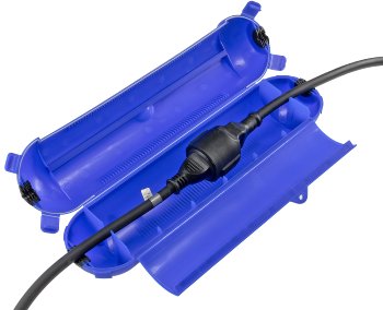 Kabelschutzbox für Aussen IP44 XL, für CEE, LxØ 365x90mm, Blau Kabelschutzbox für Aussen IP44 XL, für CEE, LxØ 365x90mm, Blau