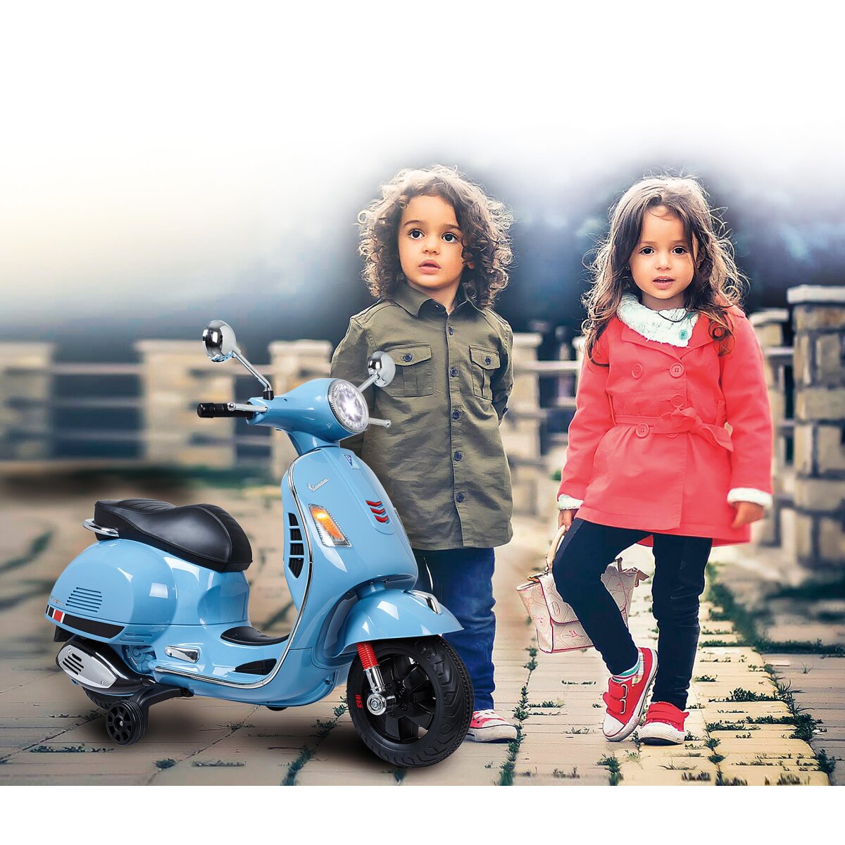 Kinderfahrzeug Vespa GTS 125 blau