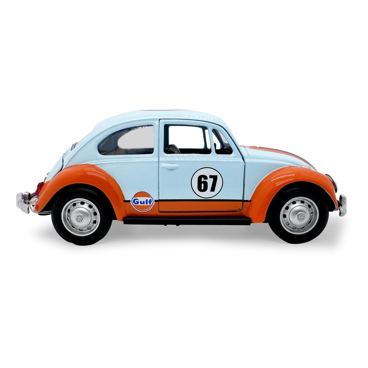 Volkwagen Classical Beetle 1967 Diecast 1:28 hellblau inkl. Knopfzellen