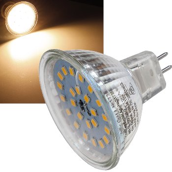 LED Strahler MR16 "H55 SMD" - 120°, 3000k, 420lm, 12V/4W, warmweiß LED Strahler MR16 "H55 SMD" - 120°, 3000k, 420lm, 12V/4W, warmweiß