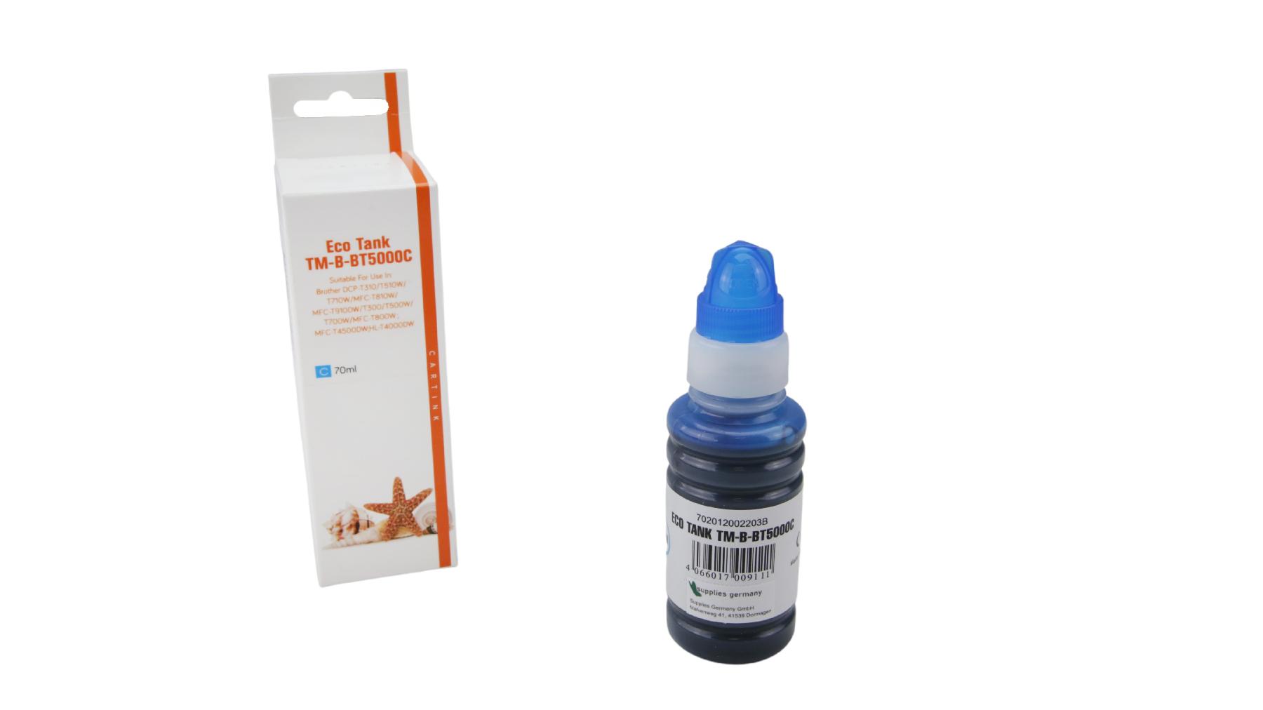 BT5000C Eco Tank Nachfüllflasche cyan Brother / BT5000C / 70ml BT5000C Eco Tank Nachfüllflasche cyan Brother / BT5000C / 70ml
