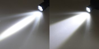LED-Stirnlampe mit fokussierbarer 1W LED, 3x AAA Batterie nötig