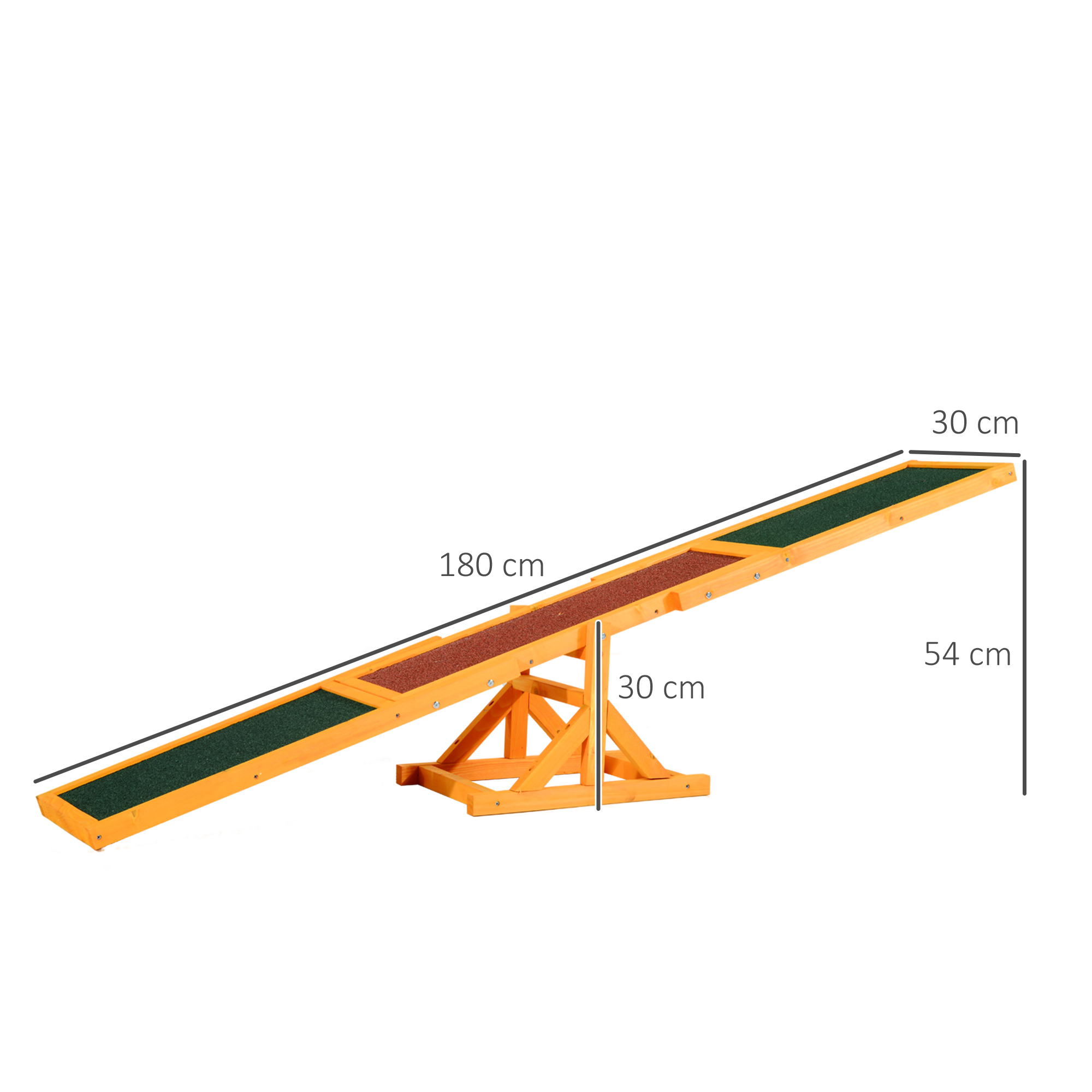 Hundewippe für Agility Training, rutschfest, bis 50 kg belastbar, 180 x 30 x 30 cm