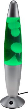 Lavalampe "CTL Funky LED" 34cm RGB / Wasser & Wachs: Klar, Body: Silber
