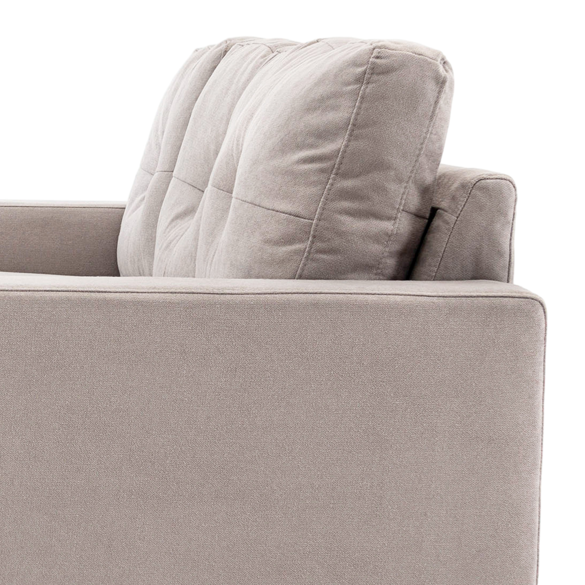 3-Sitzer-Ecksofa, Leinenoptik, Wendbare Chaiselongue, 193x136x85 cm, Hellgrau