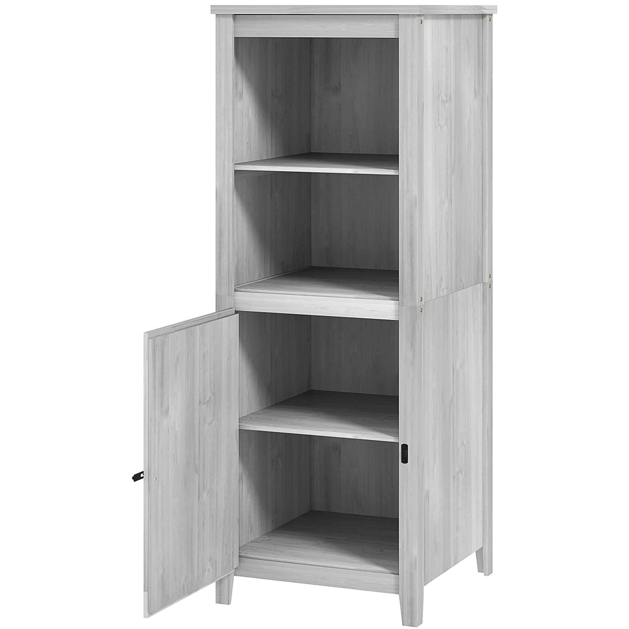 Gartenschuppen mit Scheunentür, verstellbare Regale, schlankes Design, Tannenholz, Hellgrau