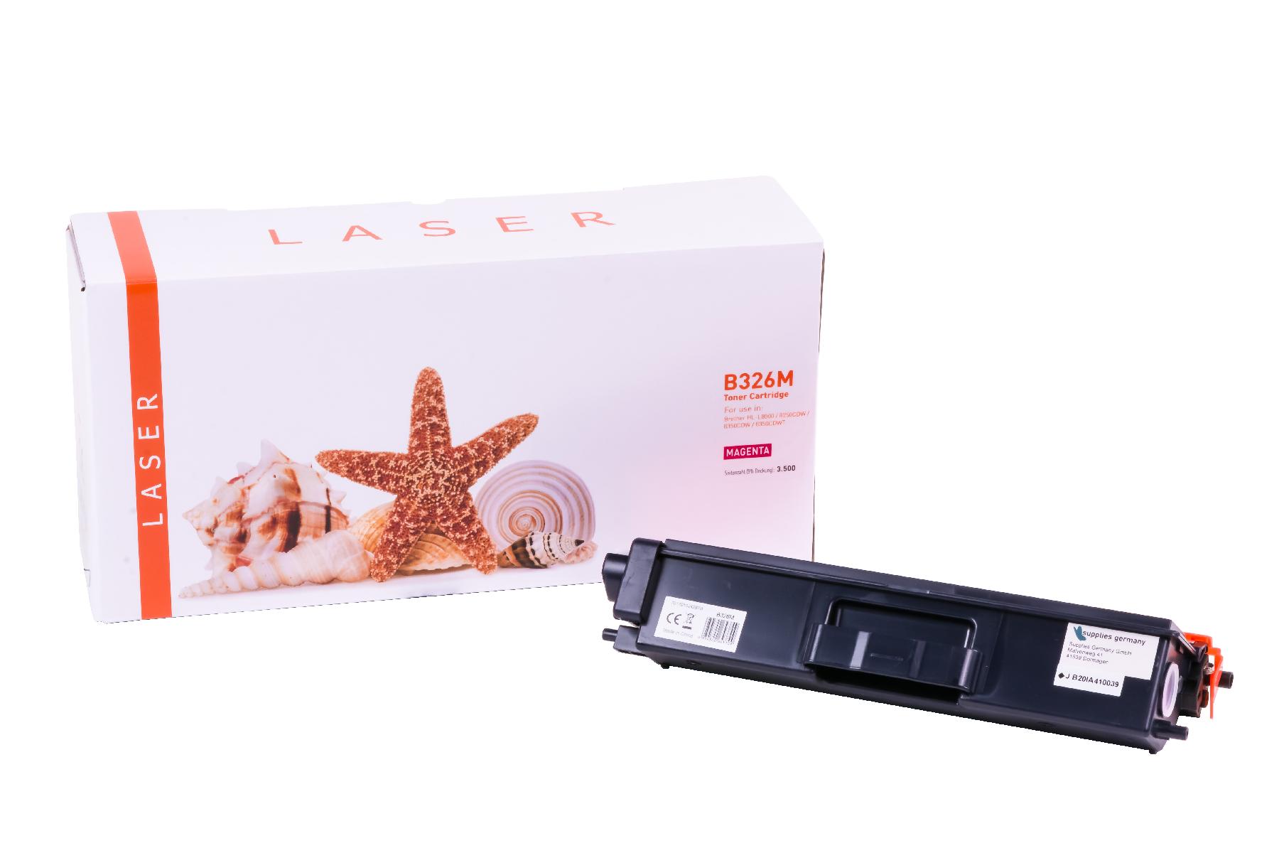 TN326M alternativ Toner Magenta für Brother  / TN326M / 3.500 Seiten