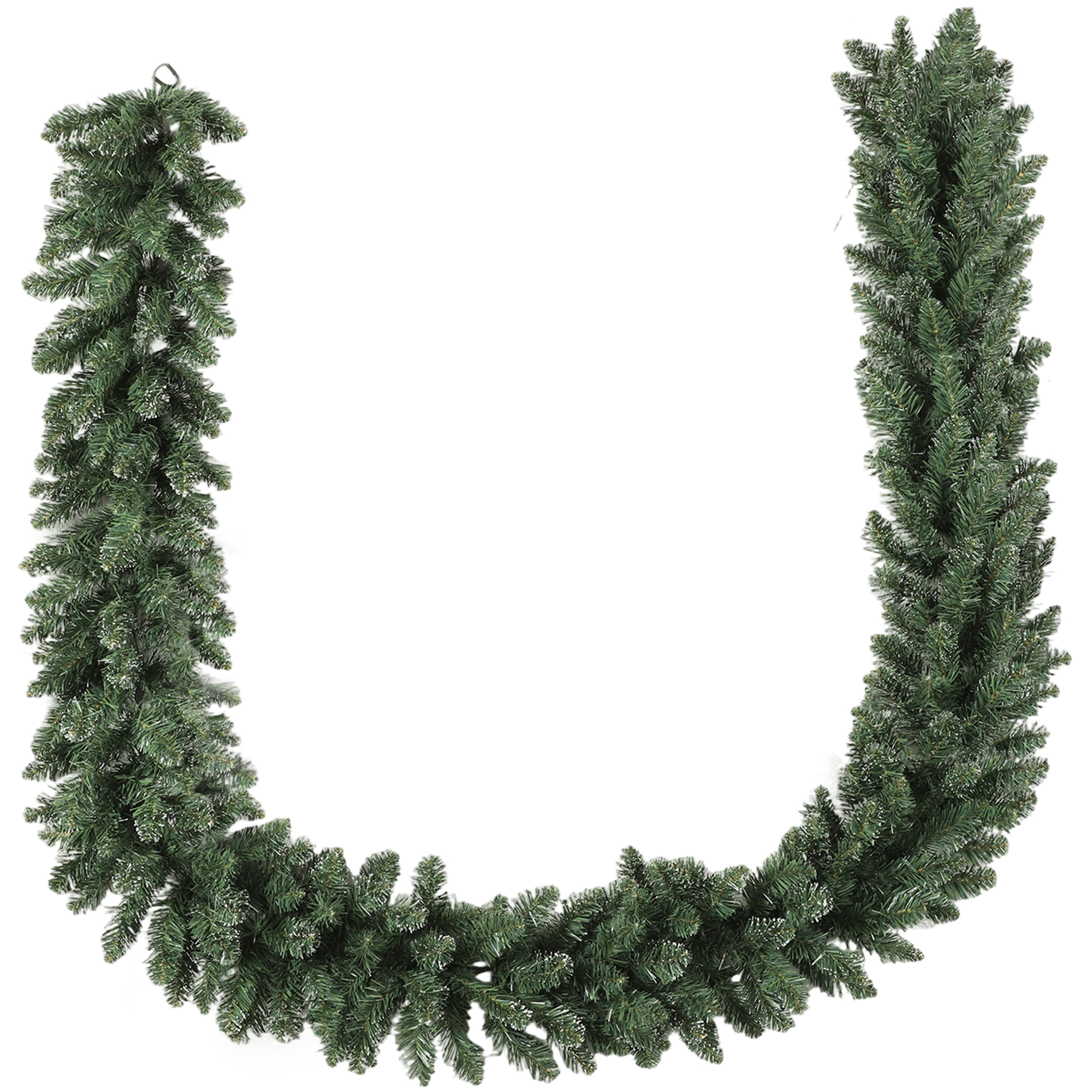 2,7 m künstliche Weihnachtsgirlande Dekoration mit 216 Spitzen Tannengirlande für Treppen Kamin Grün