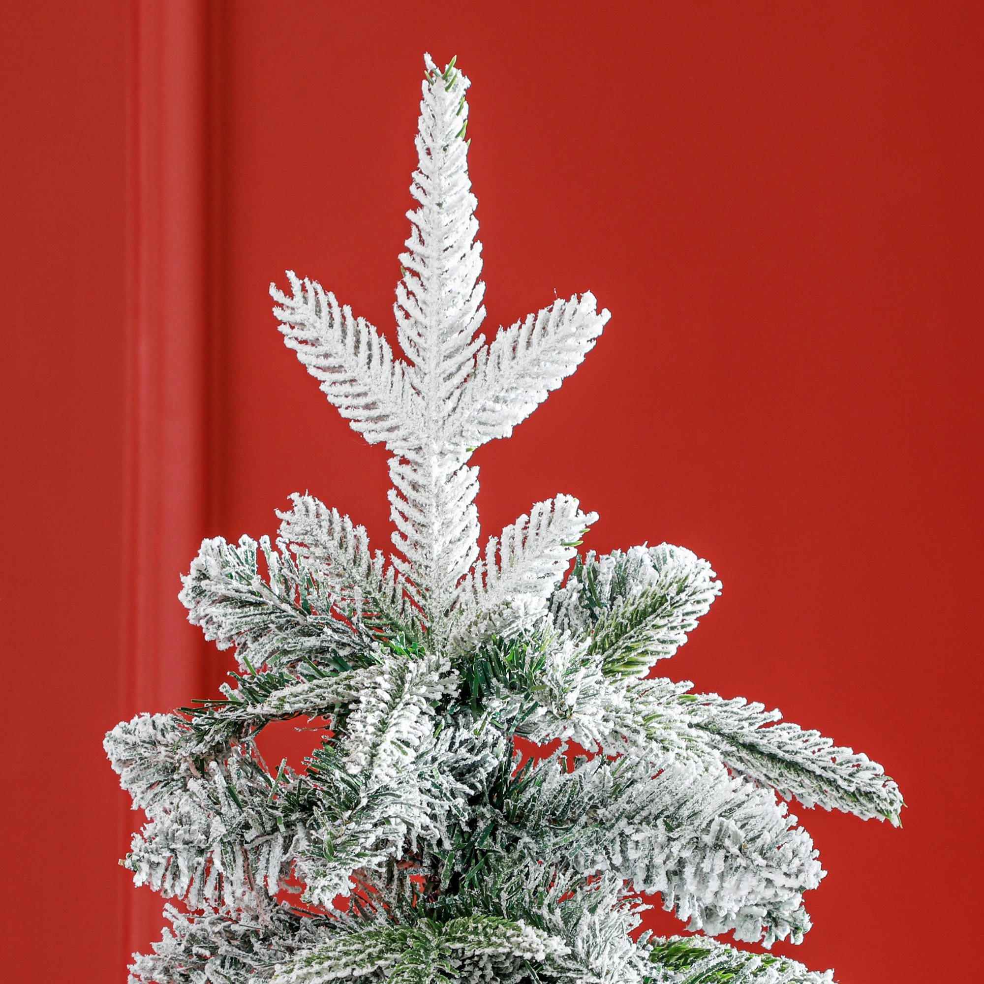 Weihnachtsbaum künstlich 180 cm Christbaum wie echt mit 600 dichten Zweigen, Kunstschnee, Auto-Öffnung