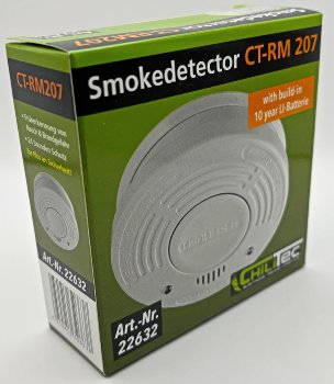 Rauchmelder "CT-RM 207" DIN EN14604 / integrierte 10 Jahres Lithium-Batterie