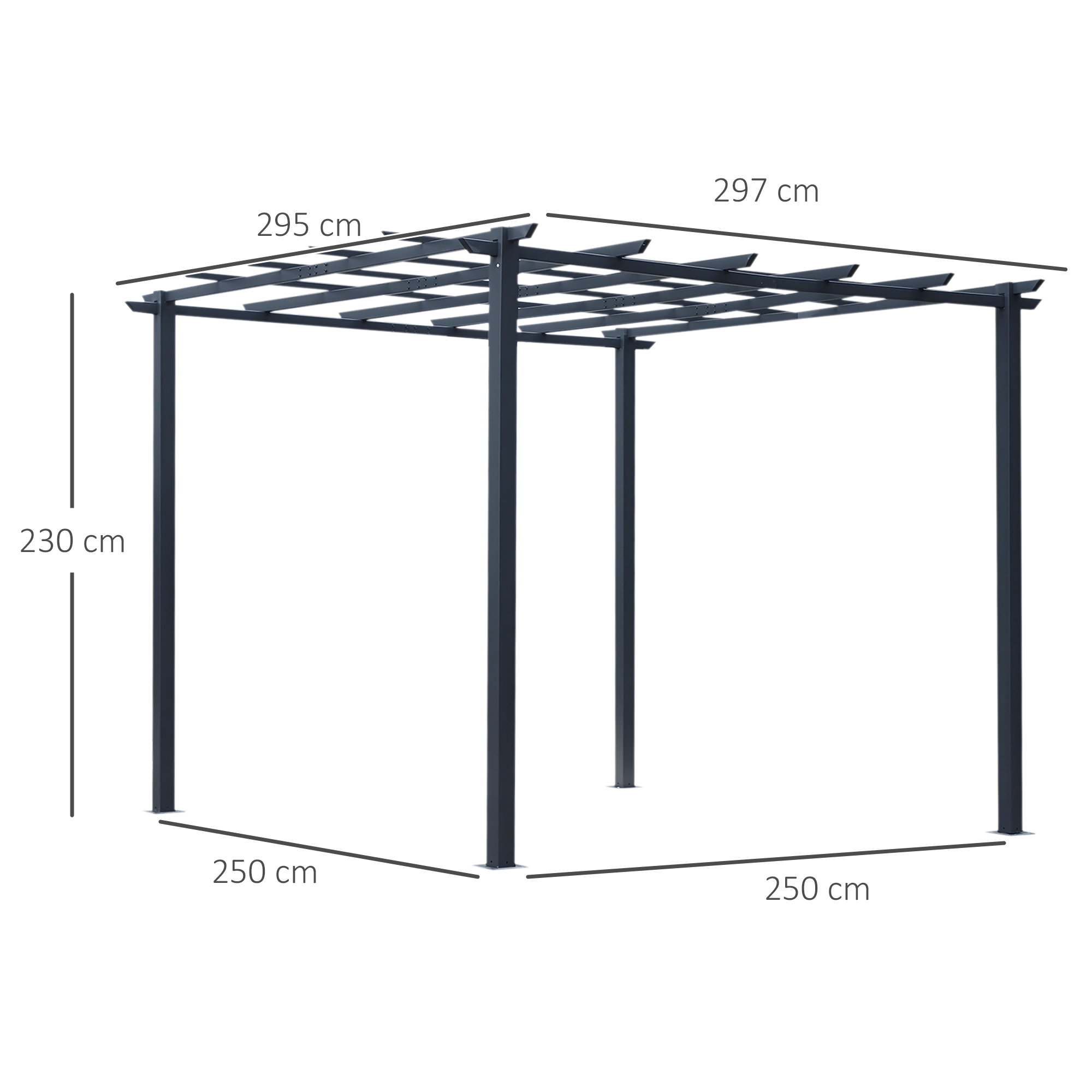 Rosenpavillon Pflanzbogen Rosenbogen Rankhilfe Garten Pavillon wetterfest Metall Schwarz 2,97 x 2,95 x 2,3 m