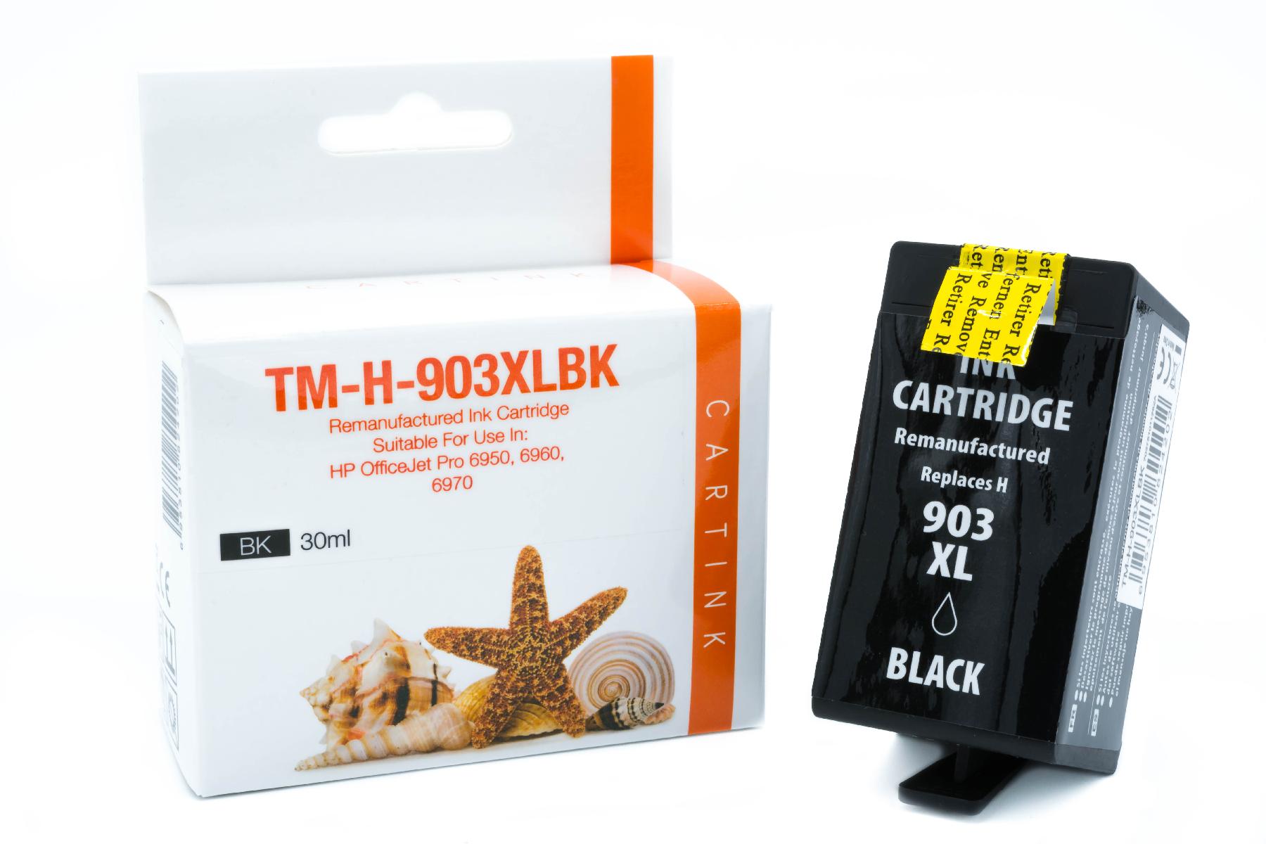 903XLschwarz Refill Tinte schwarz für HP / T6M15AE / 37ml