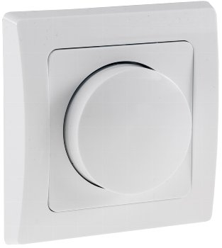 DELPHI Dimmer für LED Lampen, 250V~/ 3-60W, inkl. Rahmen, UP, weiß