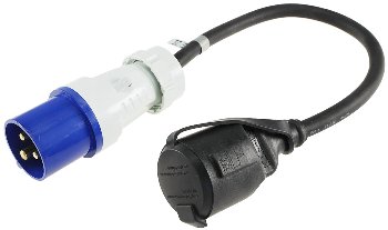 CEE auf Schutzkontakt-Kupplung 0,35m / 230V, Adapter für Wohnwagen, Camping