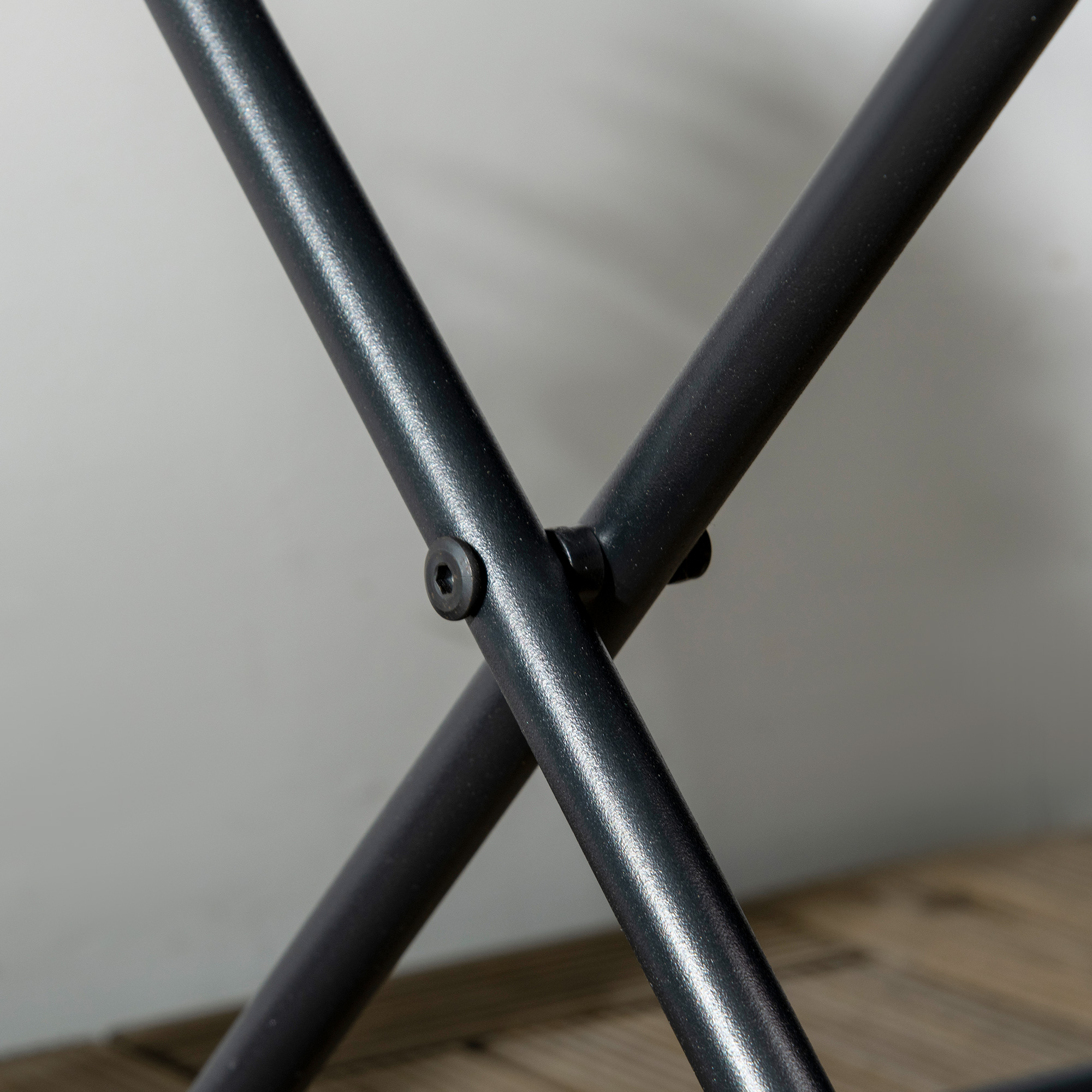 Polyrattan Balkontisch, klappbar, Stahlrahmen, pflegeleicht, 40x40x40 cm, Schwarz